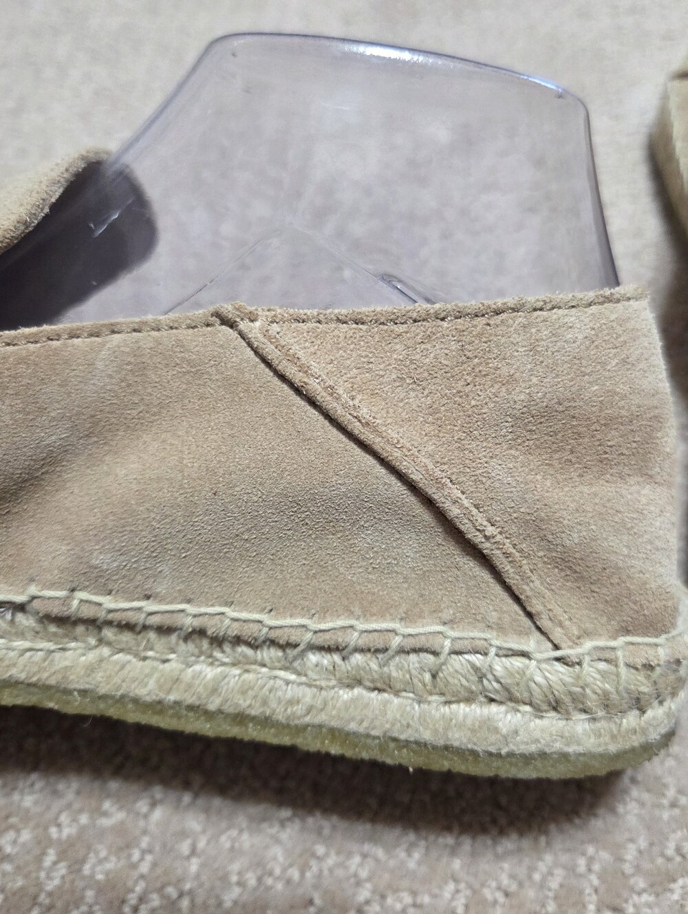 Coach Men's Reilly Espadrilles in a taupe suede colorway Mens Size 11.5D Slip On - Picture 6 of 14